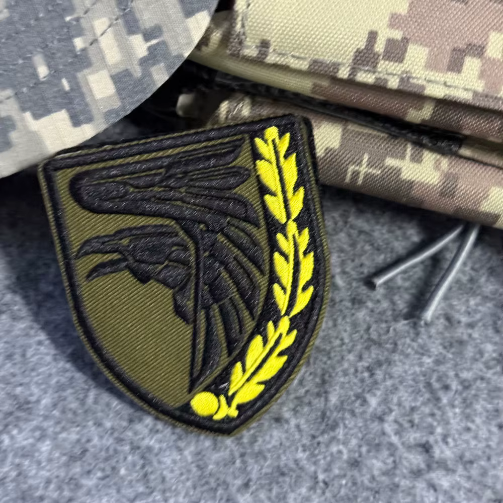 Parche bordado águilla voladora Ucrania – Militar táctico con velcro - imagen 5