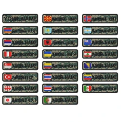 Parche bandera personalizado con nombre y insignia de rayas camuflaje