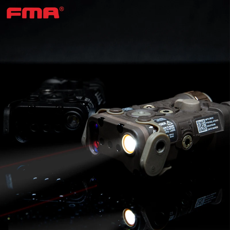 FMA LAB PEQ-NGAL versión de nailon láser de puntería de próxima generación láser rojo + luz LED blanca con láser IR TB1398 - imagen 4