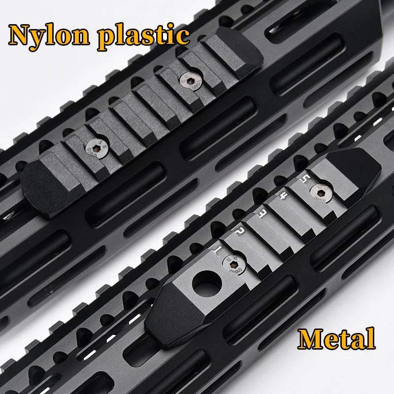 Segmento de riel táctico de Metal/Nylon de 20mm, M-LOK KEYMOD, riel Picatinny, accesorio mecanizado CNC para guardamanos Airsoft y MI - imagen 2