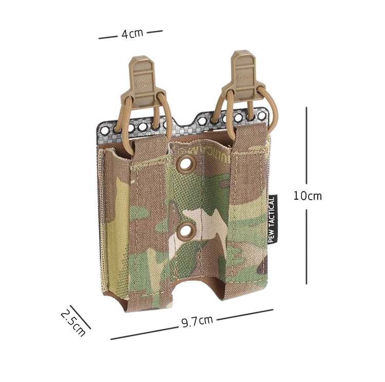PEW TACTICAL FERRO STYLE Pistola Doble Elástico Bolsa 9MM Airsoft MOLLE - imagen 4