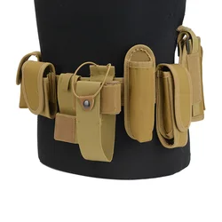 Conjunto de cinturón táctico para exteriores, equipo Modular de guardia de seguridad policial, paquete de cadera con múltiples bolsillos, bolsa de cinturón multifuncional para caza