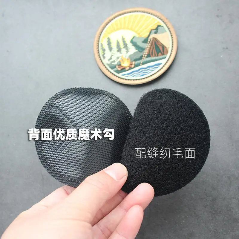 Nueva bolsa al aire libre, accesorios, insignia, terreno 365, montaña, lago, campamento, brazalete de paisaje bordado, parche de gancho para campamento en el desierto - imagen 4