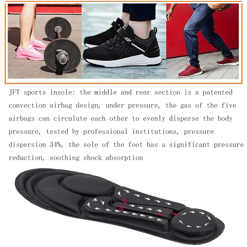 VULPO-plantillas de zapatos deportivos con bolsa de aire, almohadillas transpirables de alta calidad, descompresión de rayos infrarrojos, masaje de pies, para deportes al aire libre - imagen 5