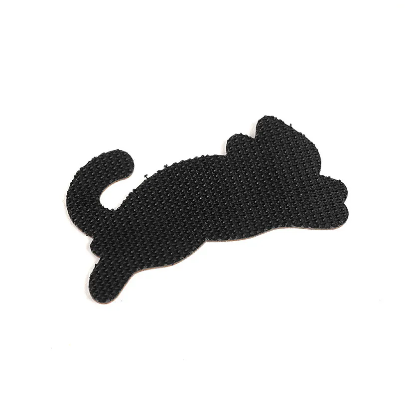 Parche bordado de dibujos animados de gato, brazalete táctico de animales para decoración de bolsas de ropa, negro/blanco/gris/Siamese/Sanhua/Tabby Cats - imagen 5