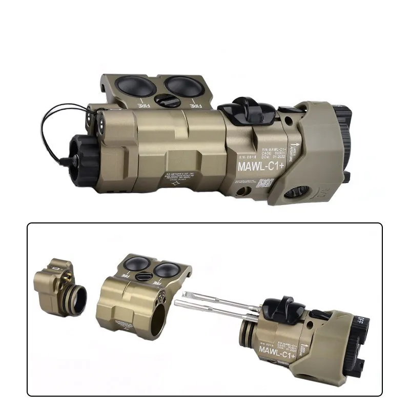 MAWL de Metal MAWL-C1 IR vista láser de punto rojo verde azul Indicador de doble interruptor Modular puntero de función completa luz Airsoft caza - imagen 5