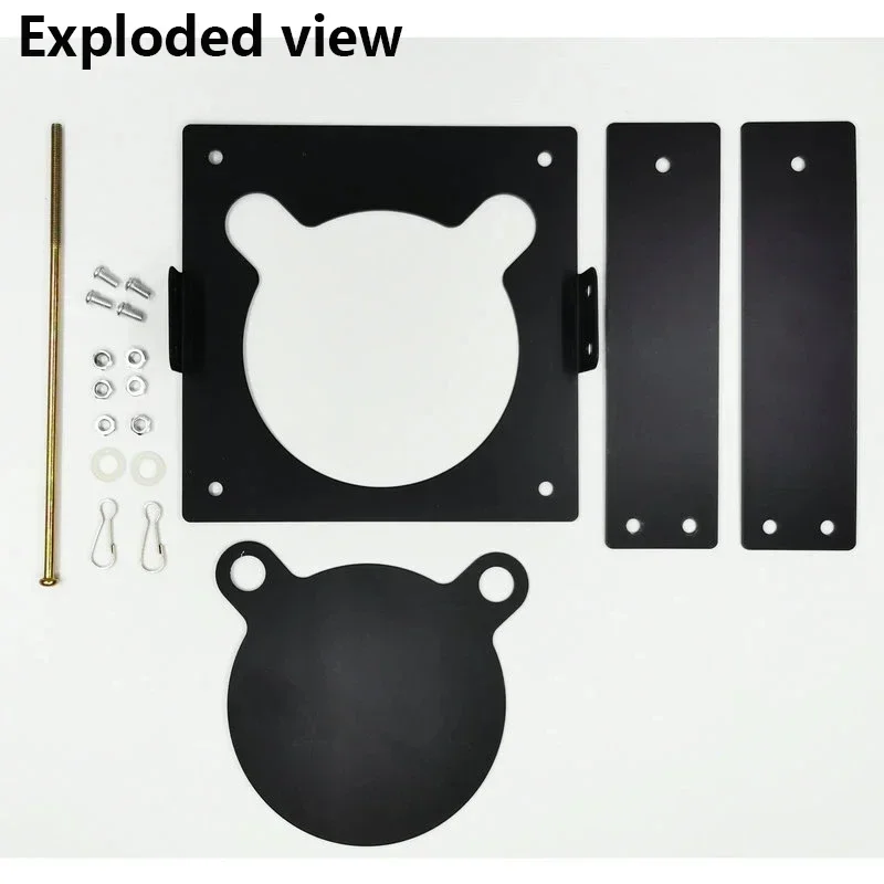 Objetivo de acero con forma de oso, piezas de entrenamiento creativas, colgante, desmontable, para práctica al aire libre, herramientas de accesorios de tiro - imagen 3