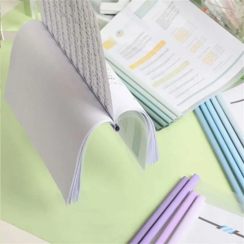 10 piezas 60 hojos Capacidad Protector papel carpeta plástico con barra deslizante, carpetas informes despejadas - imagen 5