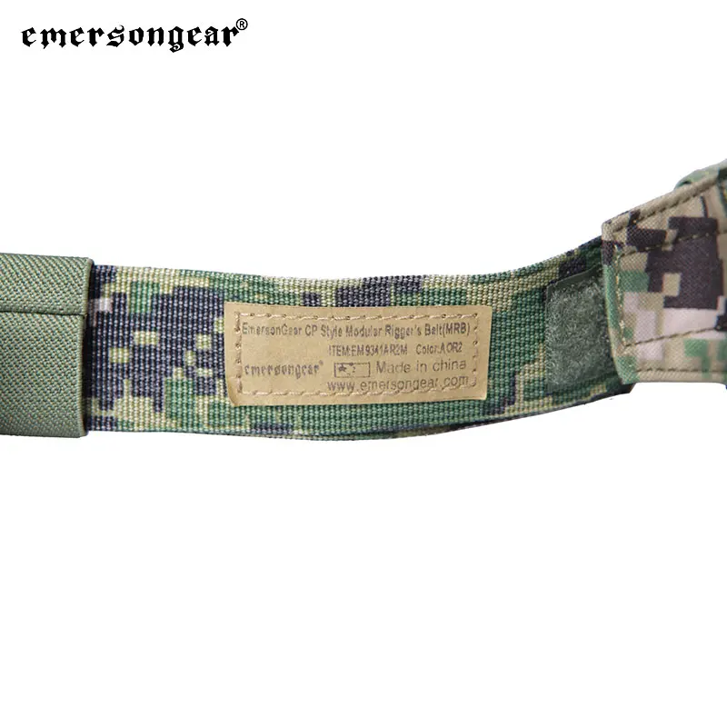 Emersongear táctico para cinturones modulares Rigger, correa de cintura de perfil bajo, pretina MRB Molle para acampar al aire libre, nailon AOR2 - imagen 5