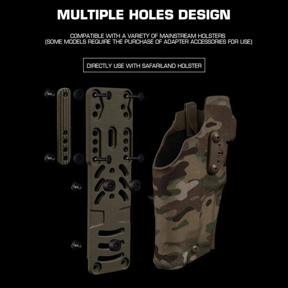 2,0 QLS táctico gota pierna llevar plataforma Metal Modular ajustable liberación rápida pistola funda adaptador accesorios de caza - imagen 2