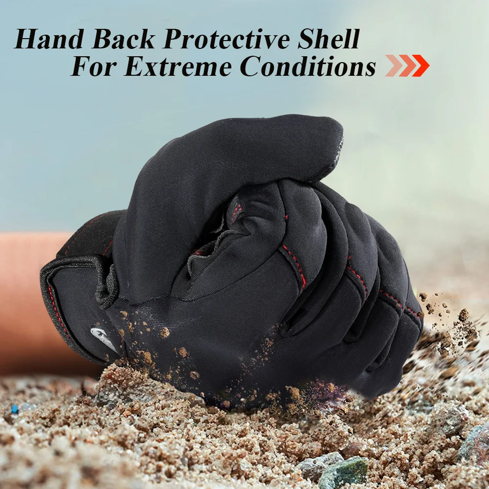 Guantes Térmicos de invierno con pantalla táctil, deportes de invierno, senderismo al aire libre, Camping, caza, trabajo en ciclismo, equipo de protección antideslizante a prueba de viento - imagen 5