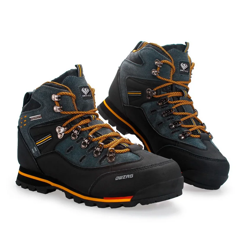 HIKEUP-zapatos altos de invierno para hombre, botas de nieve antifrío, impermeables, informales, acolchadas, cálidas, para caminar - imagen 4