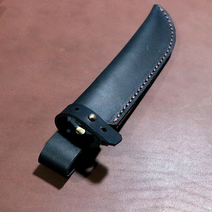 12 tamaños de ancho interior 45mm cuero de vaca puro genuino cubierta de cuchillo recto funda vaina hoja fija proteger pantalones de cubierta - imagen 4