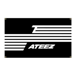 Bandera de Ateez de 2x3 pies, 3x5 pies, decoración impresa de poliéster, tapiz, bandera