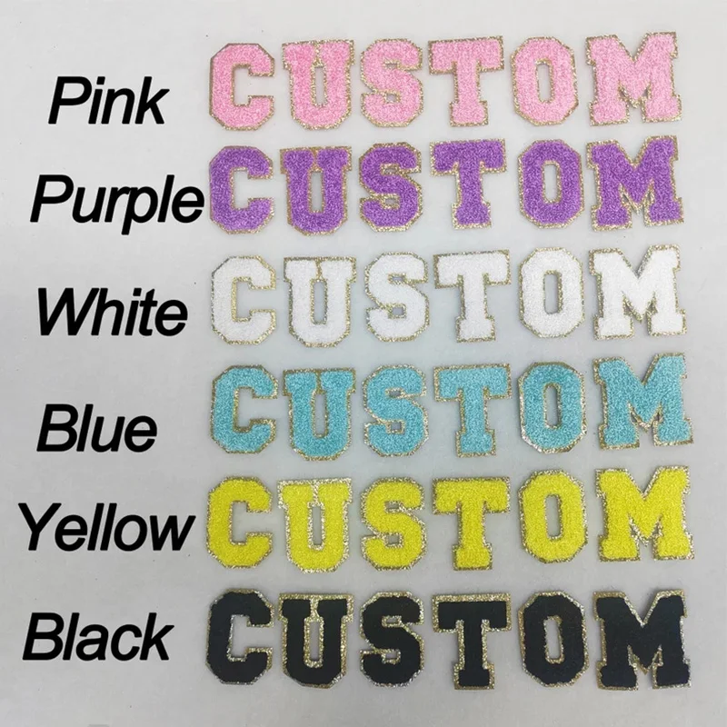 Una fila de coloridas pegatinas personalizables