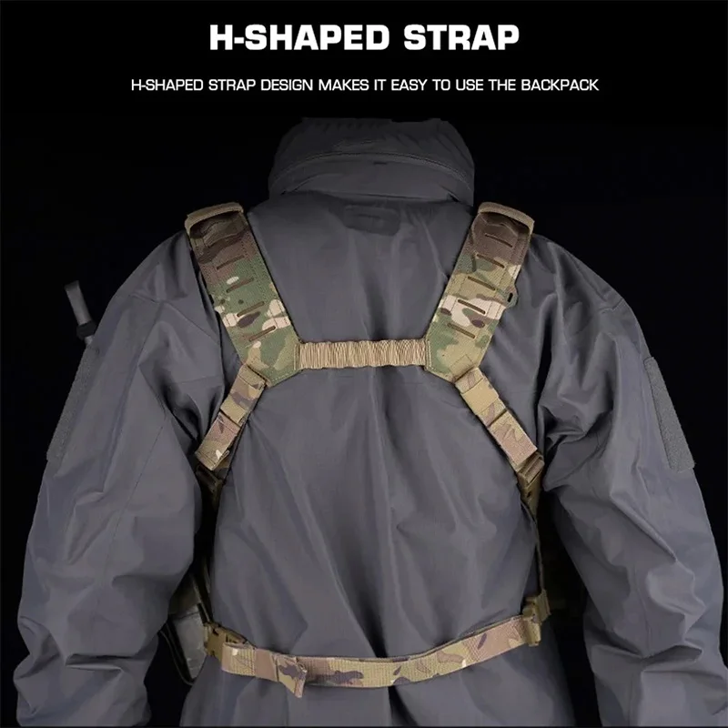 OphidianTac-Chaleco de caza ligero con cremallera de liberación rápida, aparejo de pecho SF Airsoft con bolsa para revistas Molle 556 - imagen 4