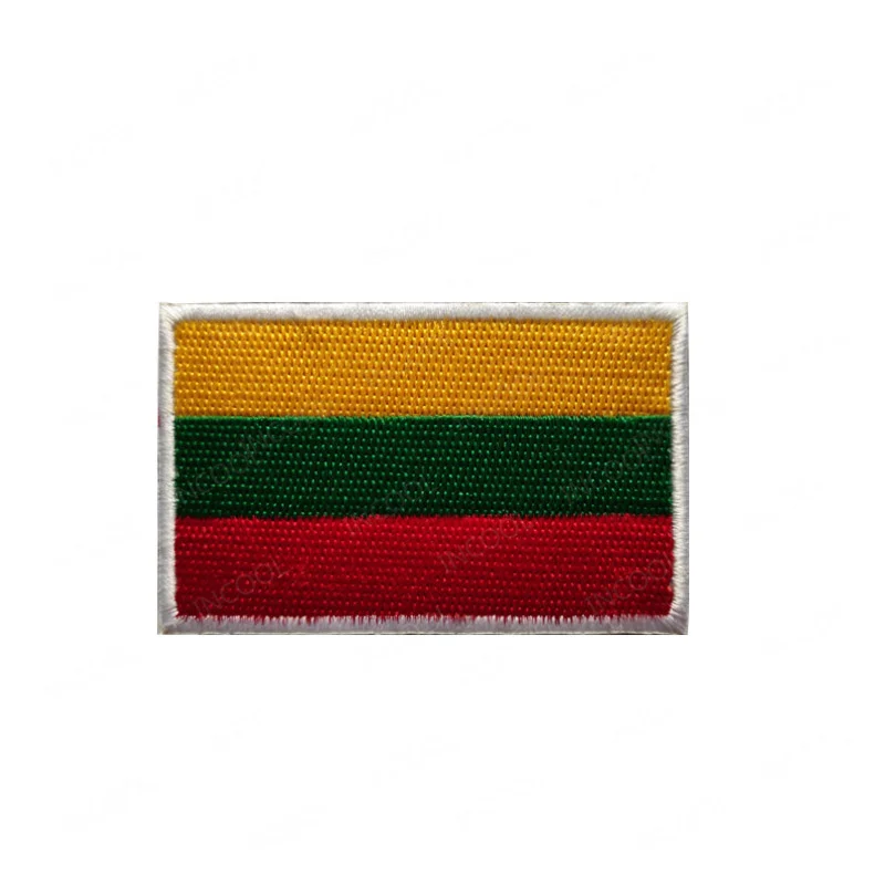 Letonia Estonia Lituania bandera nacional parches bordados banderas de goma de PVC tira táctica apliques brazalete insignias para ropa - imagen 5