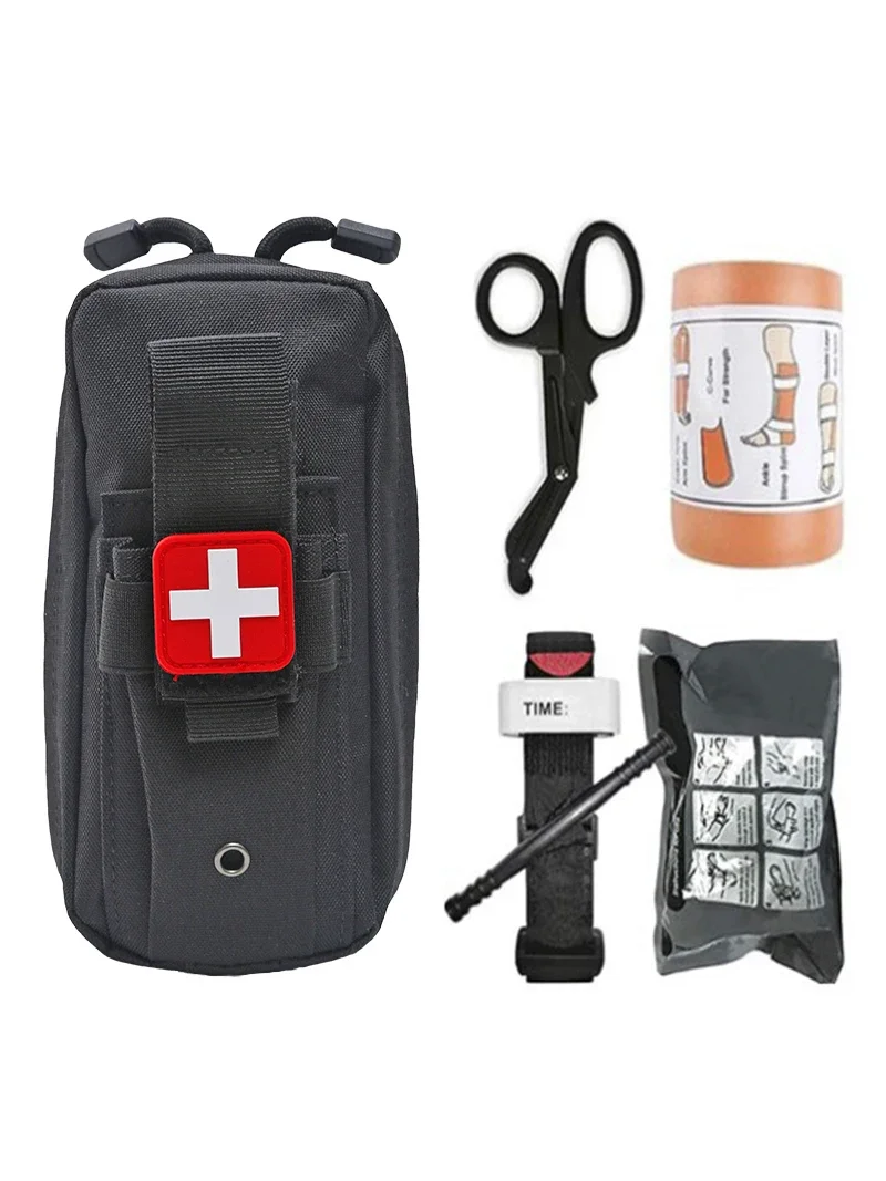 Kit de supervivencia riñonera con material médico y torniquete