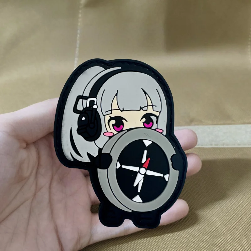 Parche de comandante direccional de PVC para niña, brazalete con gancho y bucle, insignia de moral táctica, mochila, pegatinas decorativas, parches para ropa - imagen 5