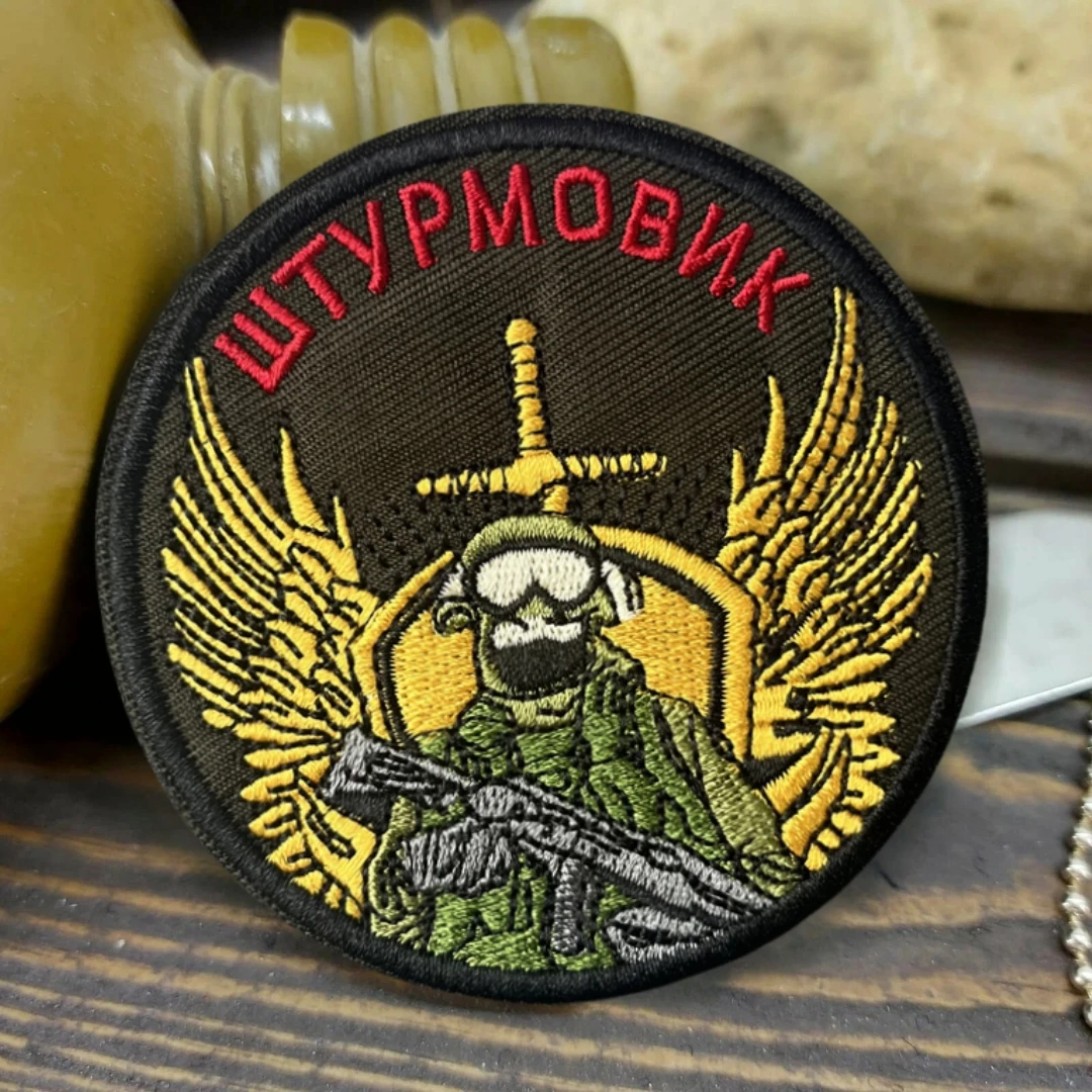 Parches bordados de gancho y bucle "Aircraft Attack Angel" para ropa, pegatinas decorativas para mochila de moral táctica militar - imagen 4