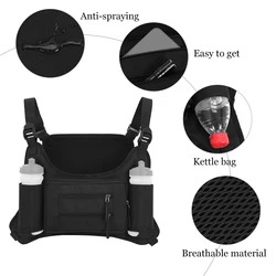 Bolsa de pecho táctica modular multibolsillo para chaleco MOLLE
