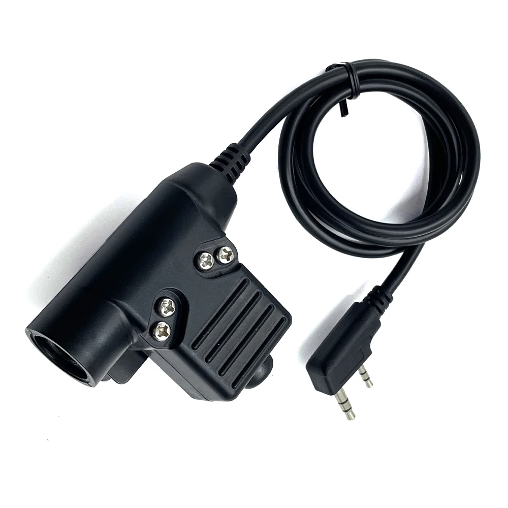 Adaptador táctico U94 PTT, auriculares tácticos Airsoft Kenwood (para baofeng), accesorio de auriculares tácticos con enchufe - imagen 4