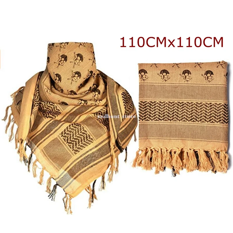 Shemagh-bufanda táctica para todo tipo de clima Unisex, Airsoft, Keffiyeh, diadema envolvente, caza militar, desierto, cabeza, cuello, polainas, máscara facial - imagen 5