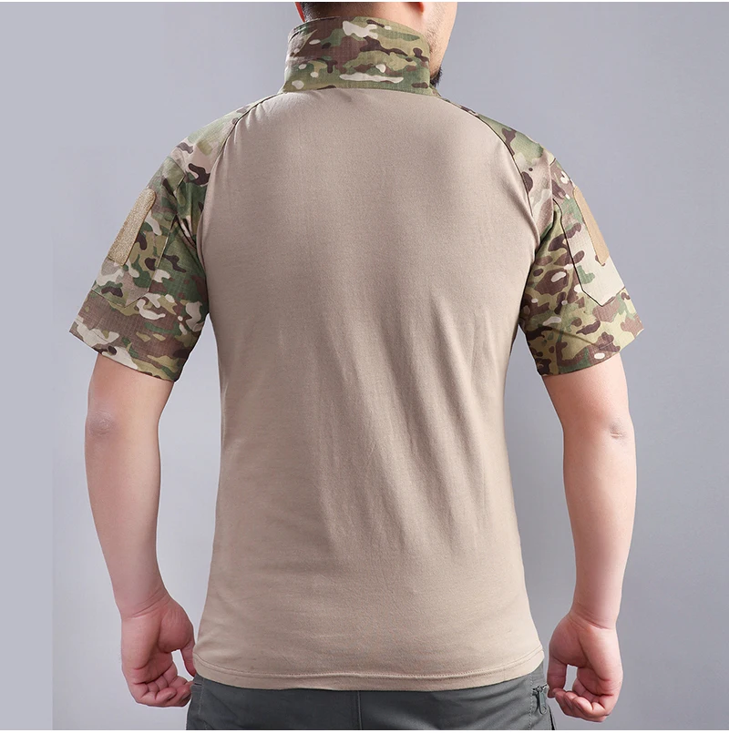 Camisetas tácticas al aire libre para hombres, camisas de senderismo, Tops Airsoft, ropa de caza de secado rápido, camisas de combate casuales resistentes al desgaste - imagen 5