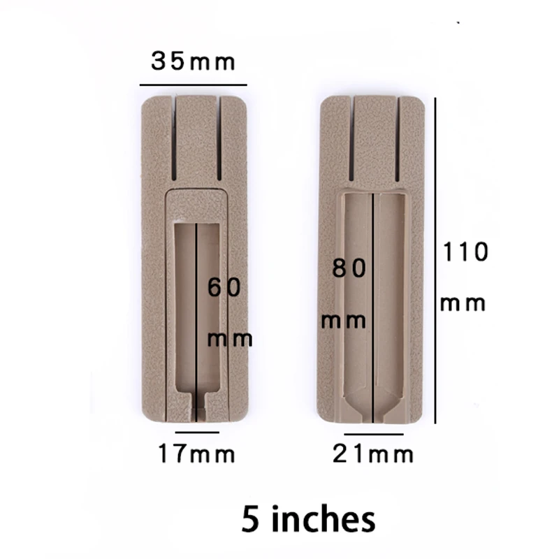 Panel de bolsillo para cicatriz ITI TD, juego de almohadillas de riel para interruptor remoto, 4,33 pulgadas, para caza, Airsoft, compatible con rieles de 20mm, linterna PEQ, ranura para tarjeta trasera de rata, 2 uds. - imagen 5