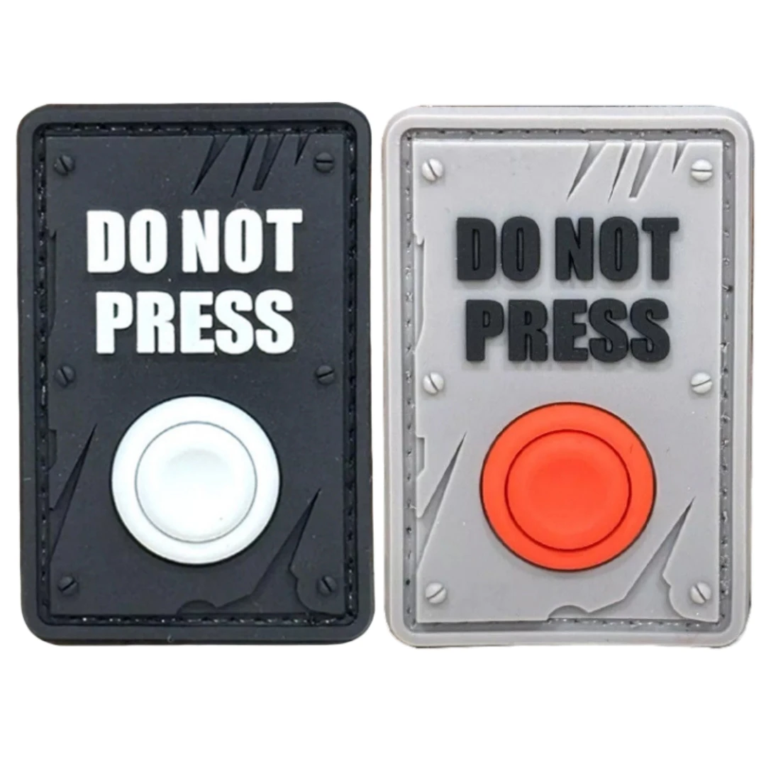 NO PRESS insignia de moral luminosa táctica parche militar parches de PVC 3D gancho y bucle brazalete ropa mochila pegatina