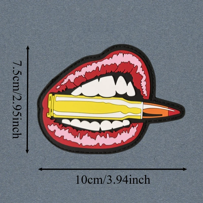 Parche con estampado de Chevron de PVC para balas de labios, chaleco táctico, sombreros con gancho y bucle, insignia de moral, pegatinas para mochila, parches para brazalete para ropa - imagen 3