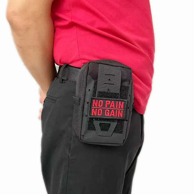 Parche con citas inspiradoras en inglés 'NO PAIN NO GAIN', gancho y bucle, apliques de tela, parches de insignia de moral táctica bordada - imagen 5