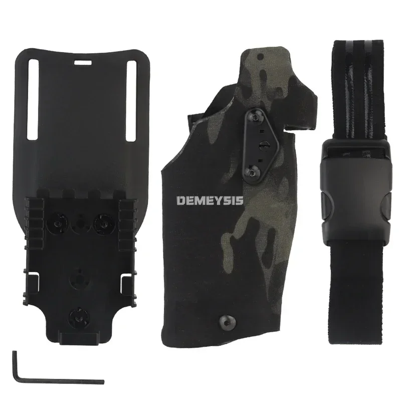 Funda táctica para Glock 17 Gen4 G19 con linterna X300 X300U sistema de bloqueo rápido fundas para pistola de caza y tiro - imagen 2