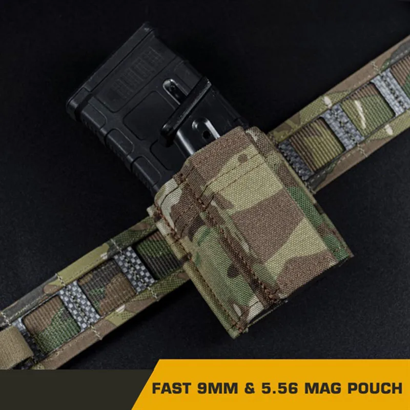 Cargador de Rifle táctico rápido de 9MM y 5,56, estuche para pistola Mag MOLLE, 9MM, 5,56 Mag, bolsa con inserto de liberación rápida - imagen 4