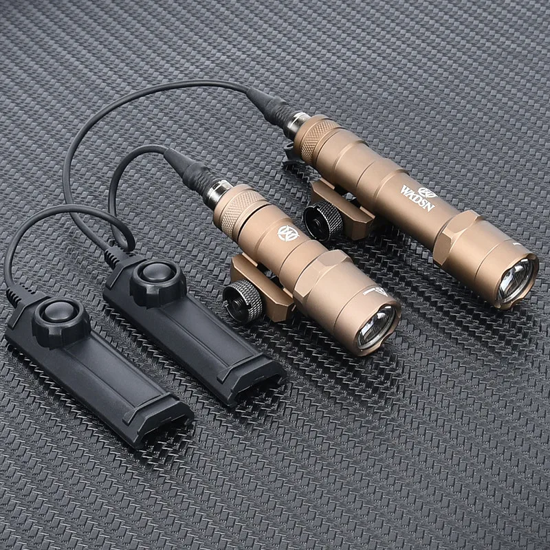WADSN Airsoft M300B M600B M600 WADSN linterna táctica potente compatible con riel Picatinny de 20mm, Arma de caza, luz LED de explorador - imagen 3