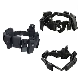 Cinturón de caza al aire libre, equipo de seguridad de servicio de entrenamiento, juego de diez piezas, cinturón de accesorios, cinturón de nailon multifuncional