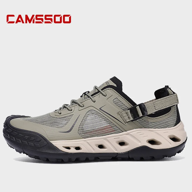 CAMSSOO Zapatillas de senderismo malla transpirable secado rápido