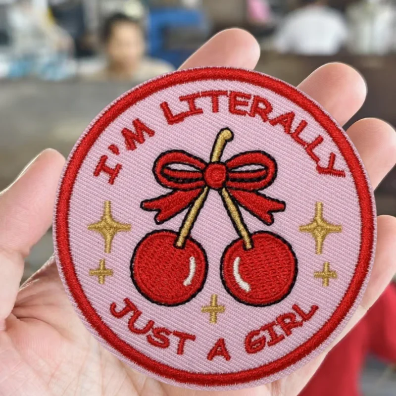 Parche bordado "SOY LITERALLY JUST A GIRL", chaleco táctico, insignia de moral con gancho y bucle, pegatinas para mochila, parches para brazalete para ropa - imagen 3