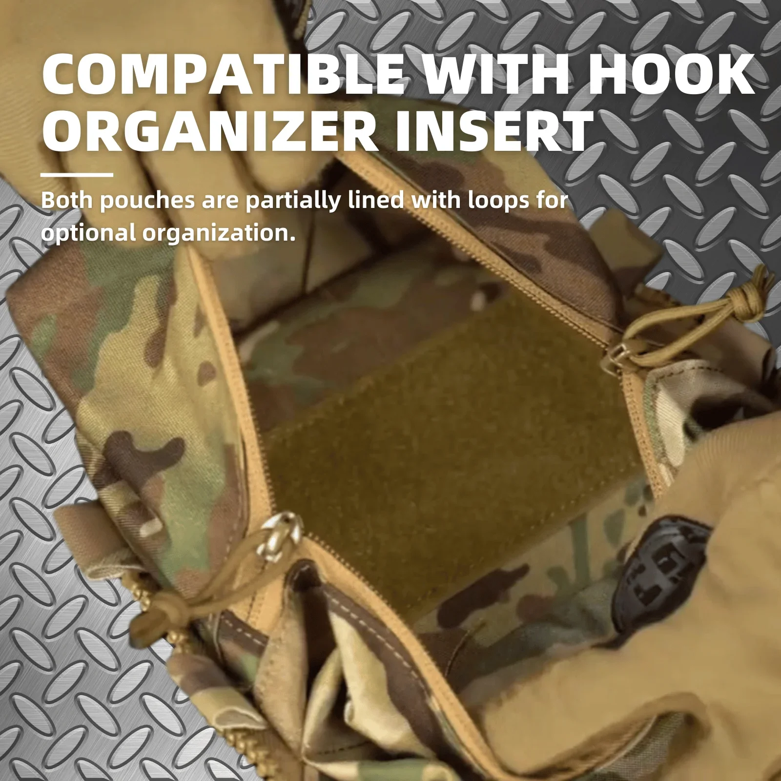 Bolsa doble con panel trasero, chaleco portador de placa FCV5, placa trasera, bolsa doble para artículos diversos, subpaquete suplementario para caza Airsoft - imagen 5