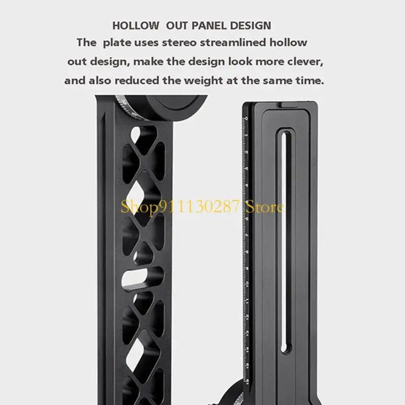 J1HC cabezal esférico panorámico 3 ejes, 720°, con placa liberación rápida y estabilizador riel deslizante, tipo