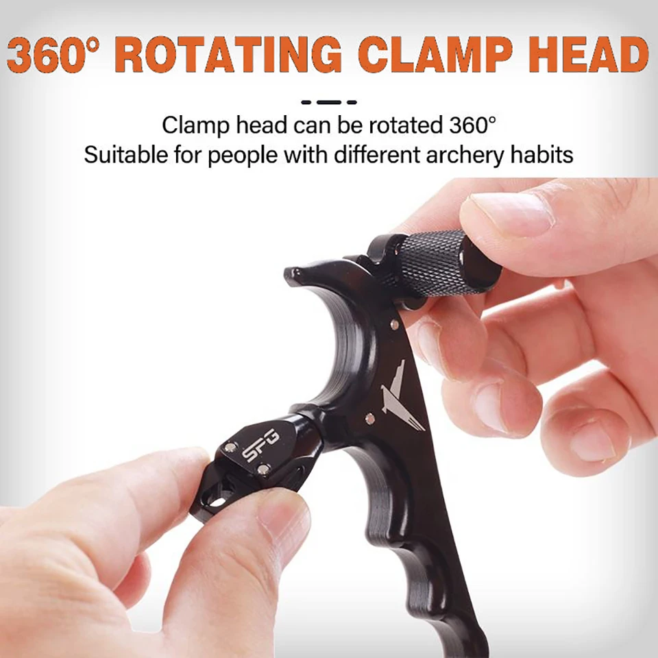 Pinza de pulgar giratoria de 360 grados, accesorios de entrenamiento de caza, Ayuda de liberación de arco compuesto, aleación de aluminio, agarre de 4 dedos - imagen 5