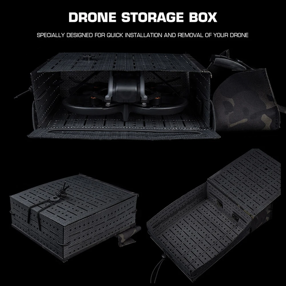 Bolsa de almacenamiento táctica para Dron, desplegable rápido, para caza al aire libre, Camping, deporte, funda para Dron portátil, chaleco MOLLE Airsoft, equipo portador de placa - imagen 5