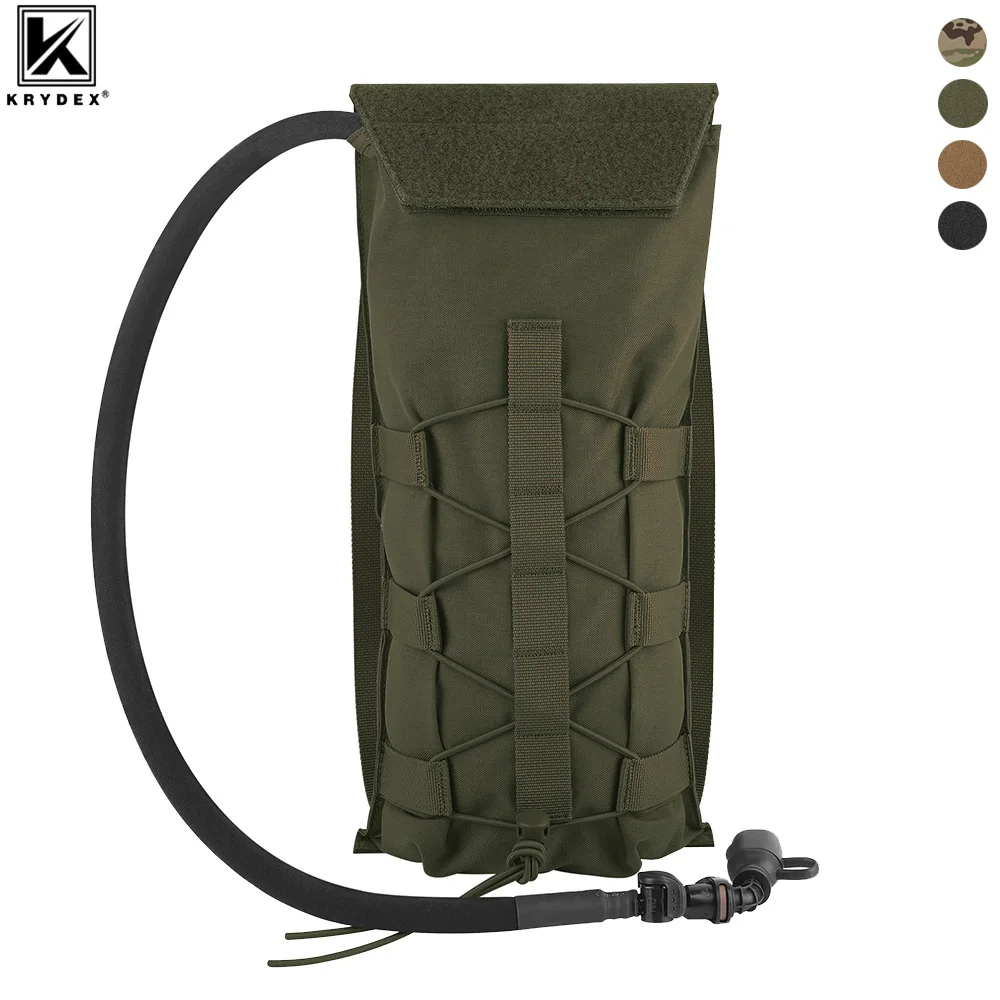 KRYDEX 500D bolsa táctica de hidratación de 100 oz bolsa portadora MOLLE bolsa Modular 3L bolsa para vejiga de agua accesorios de caza al aire libre