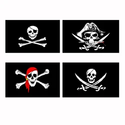 FLAGLINK Bandera Jolly Roger con cráneos cruzados
