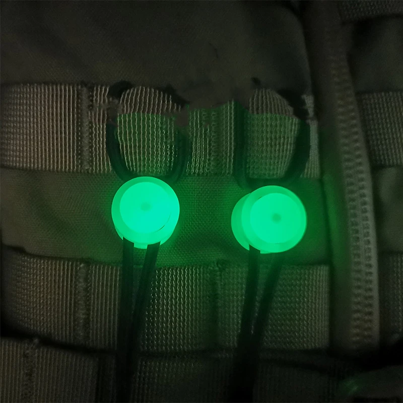 Hebilla luminosa de nariz de cerdo, cuerda de paraguas para exteriores de 4mm, bloqueo de presión, botón de ajuste elástico EDC, accesorio para mochila - imagen 3