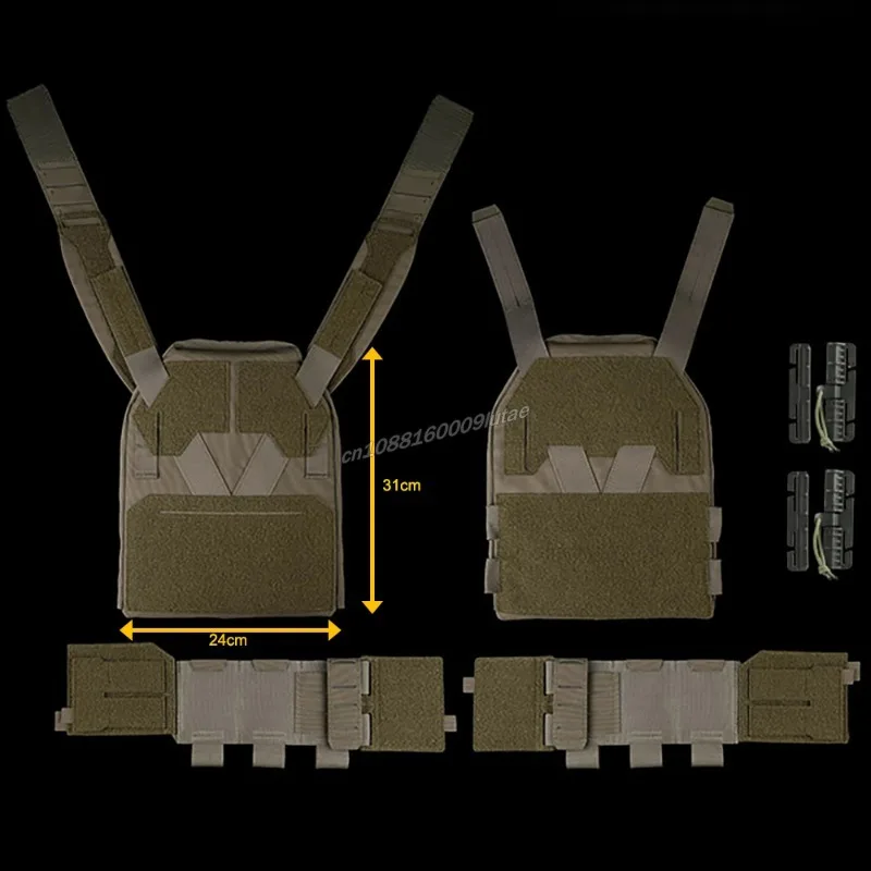 Portador de placa táctica Sub-Zero con bolsa de pinza Triple Mag 5,56, faja elástica, chaleco de caza de baja visibilidad Molle Airsoft - imagen 3