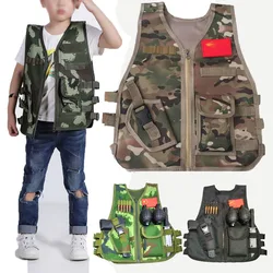 Chaleco táctico infantil camuflaje selva ripstop para airsoft y caza