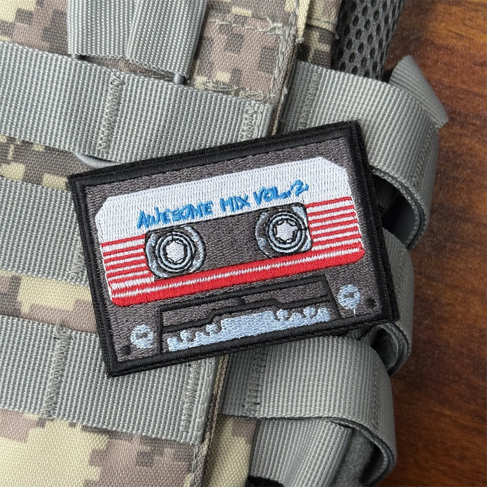 Parche del ejército militar de casete, emblema de moral táctico, pegatina para mochila, parches bordados con gancho para ropa - imagen 2