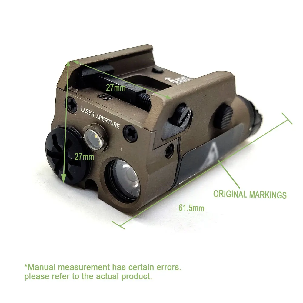 SOTAC-GEAR XC2 linterna LED luz blanca + luz de explorador táctica la-ser roja ajuste de aluminio 20mm Picatinny caza Airsoft - imagen 2