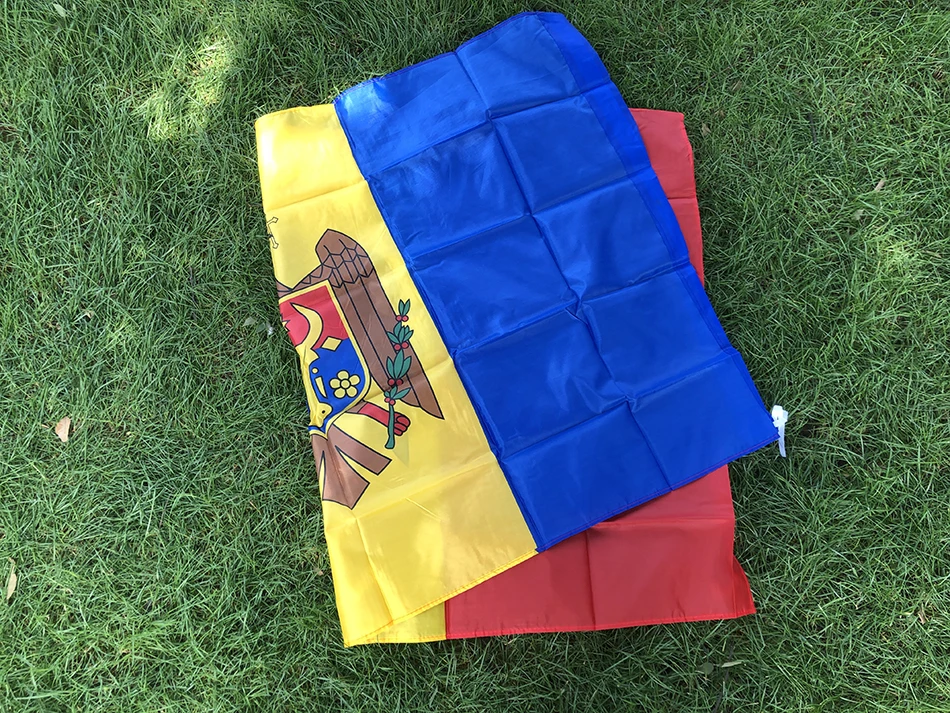 BANDERA DE SKY, envío gratis, bandera de Moldavia, 90x150cm, bandera nacional de Mouldovan de poliéster colgante para reuniones/parada/fiesta/decoración - imagen 4